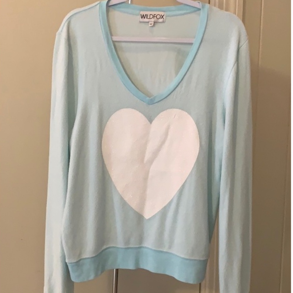 Wildfox Sparkle Heart Jumper